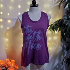 The North Face Womens Size S Classic Fit Purple Racerback Tank Top Active Soft